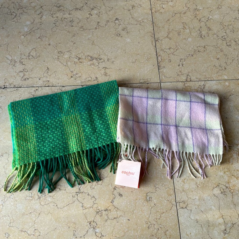 NWT Cochni Italy Wool Cashmere Blend Scarves
